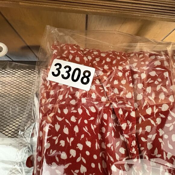 Madewell Kinston Side-Button Wrap Top Womens XS Kilt Red Park Picnic Floral Boho - Picture 13 of 14